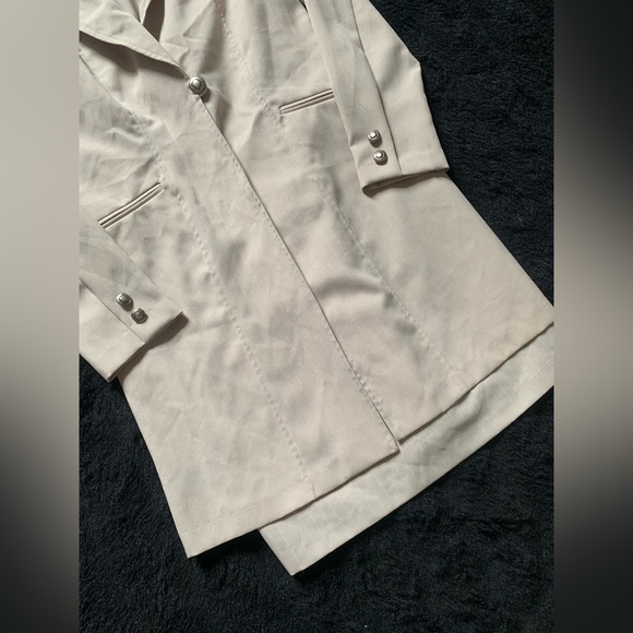 Vintage 90s Scarlett 2-Piece Ivory Dress Sz 6 100% Polyester PreOwned Made US - Picture 2 of 16